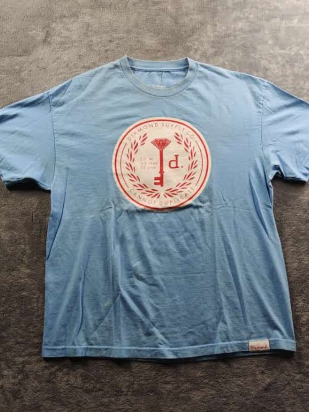 Diamond Supply Co Shirt Adult Mens XL Light Blue Short Sleeve Skateboard